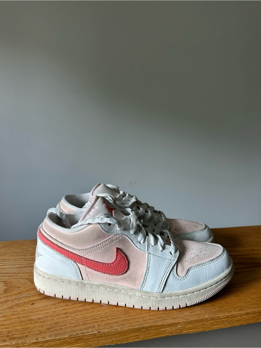 Nike Women’s Low-Top Sneakers in Light Pink and Coral Red